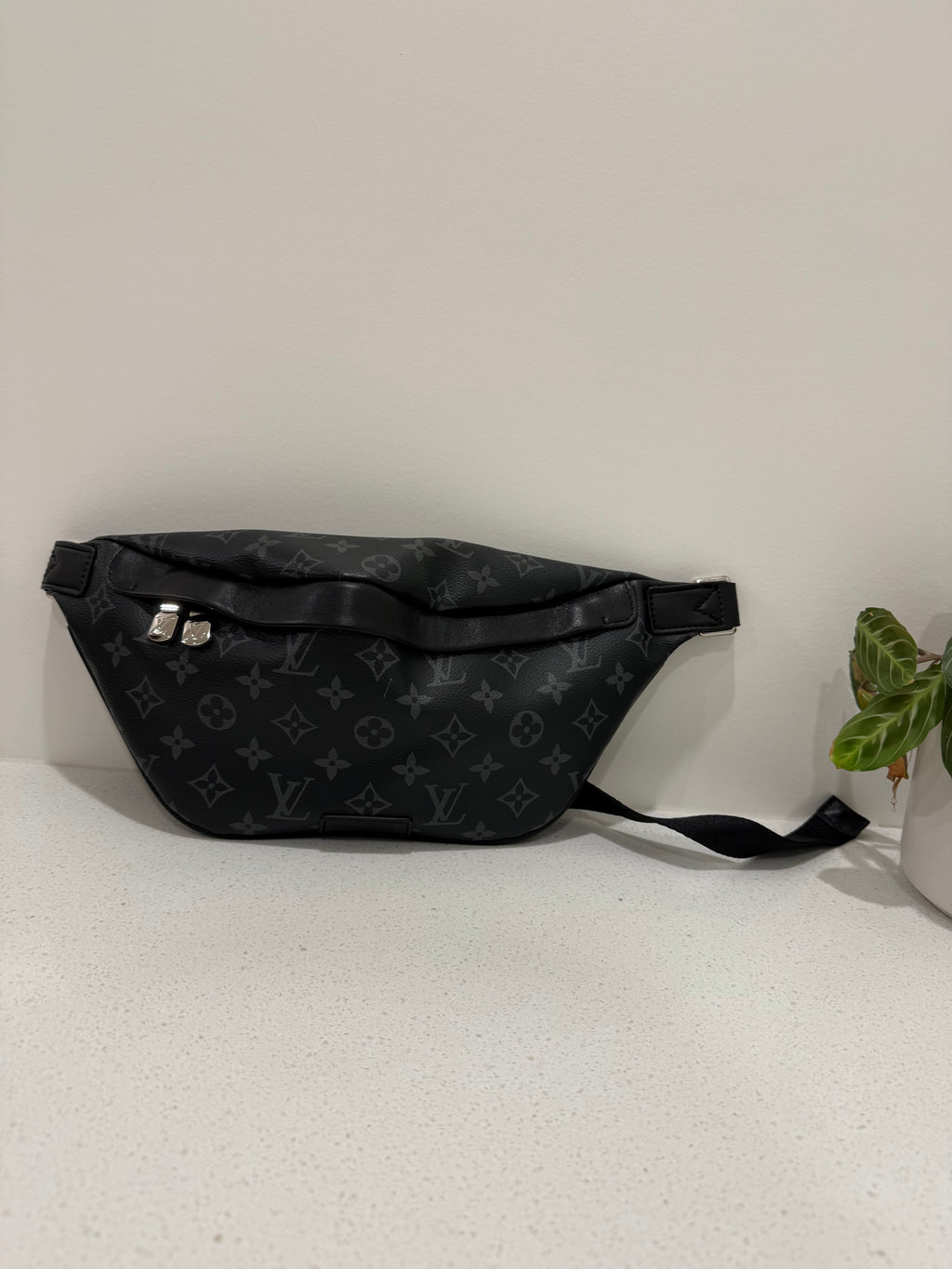Black lv fanny pack