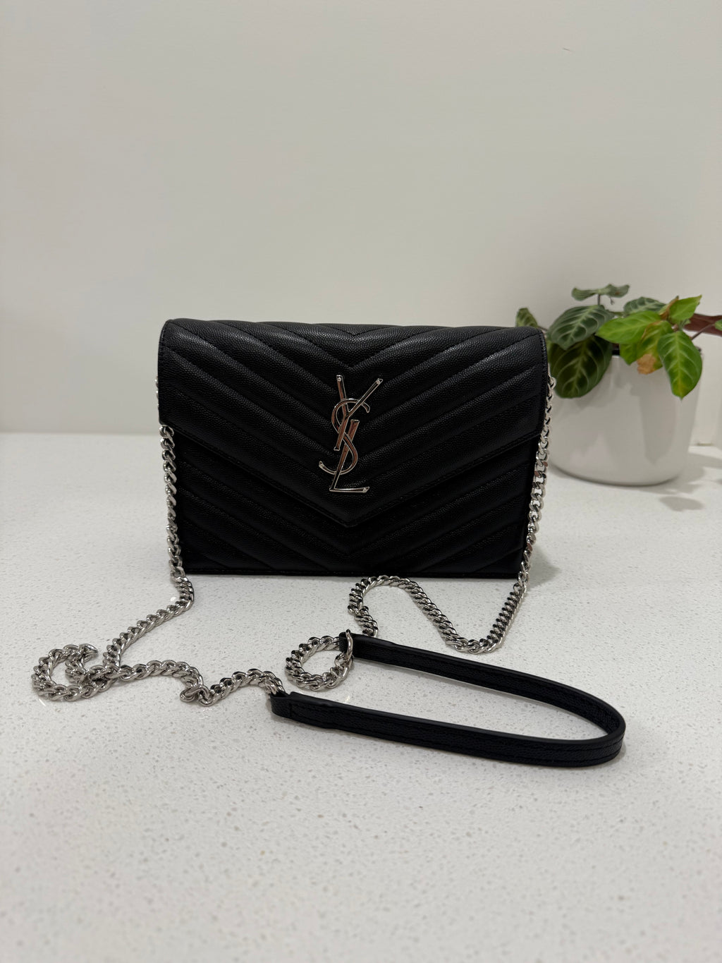 Ysl crossbody bag (silver detailing)
