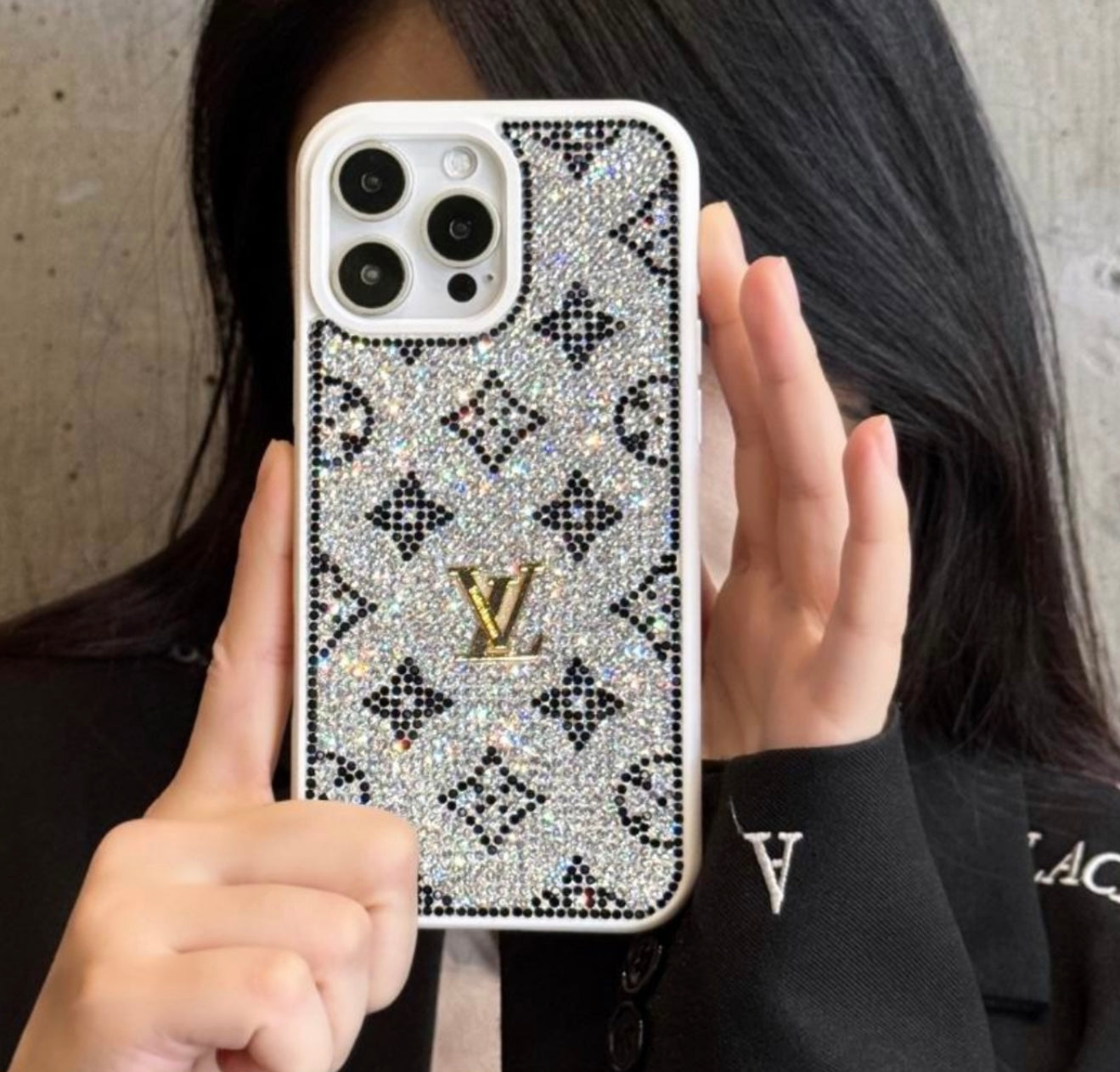 White Sparkly Phone Case