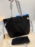 Black lv tote bag