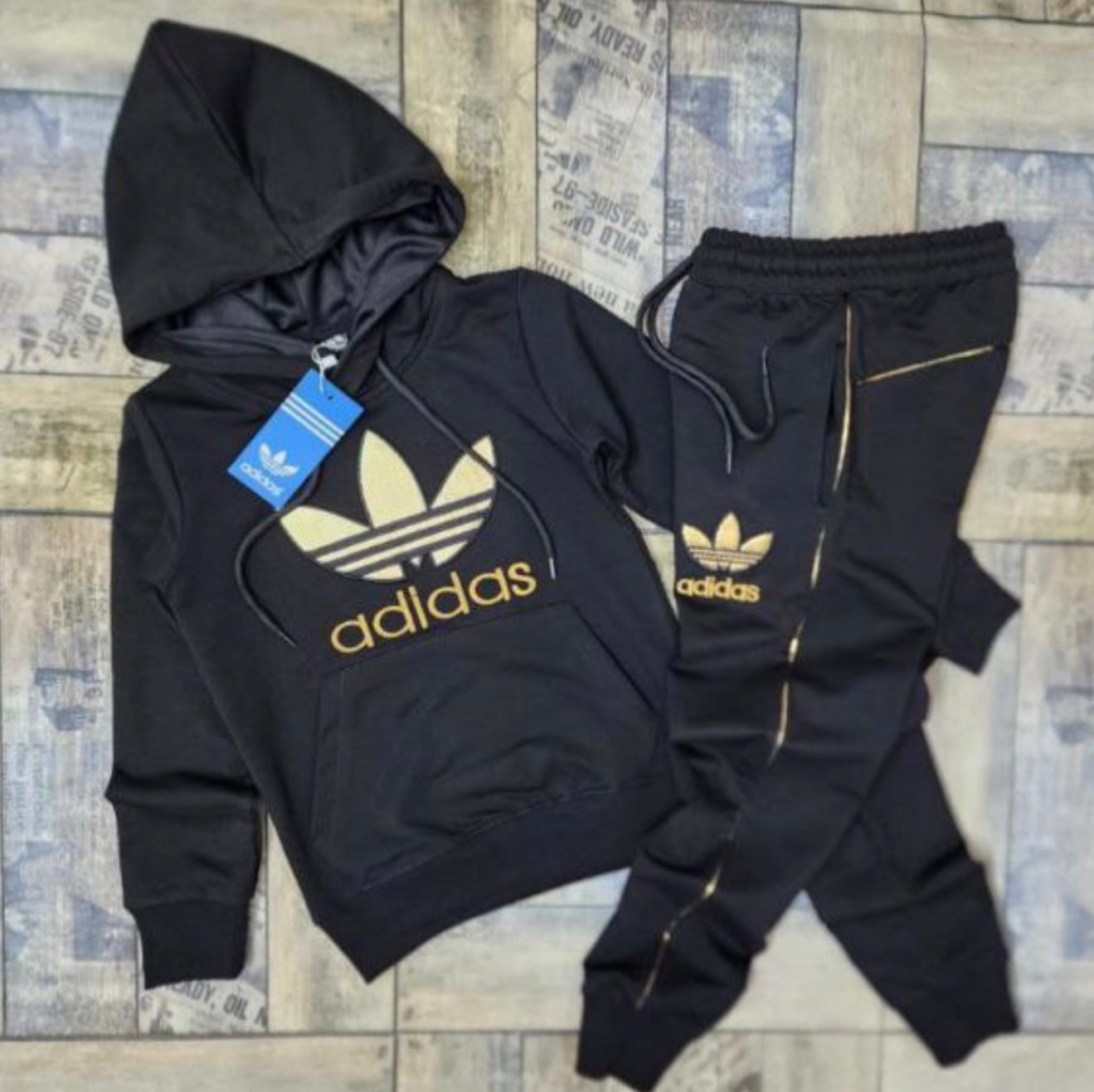 Kids Black & Gold Tracksuit