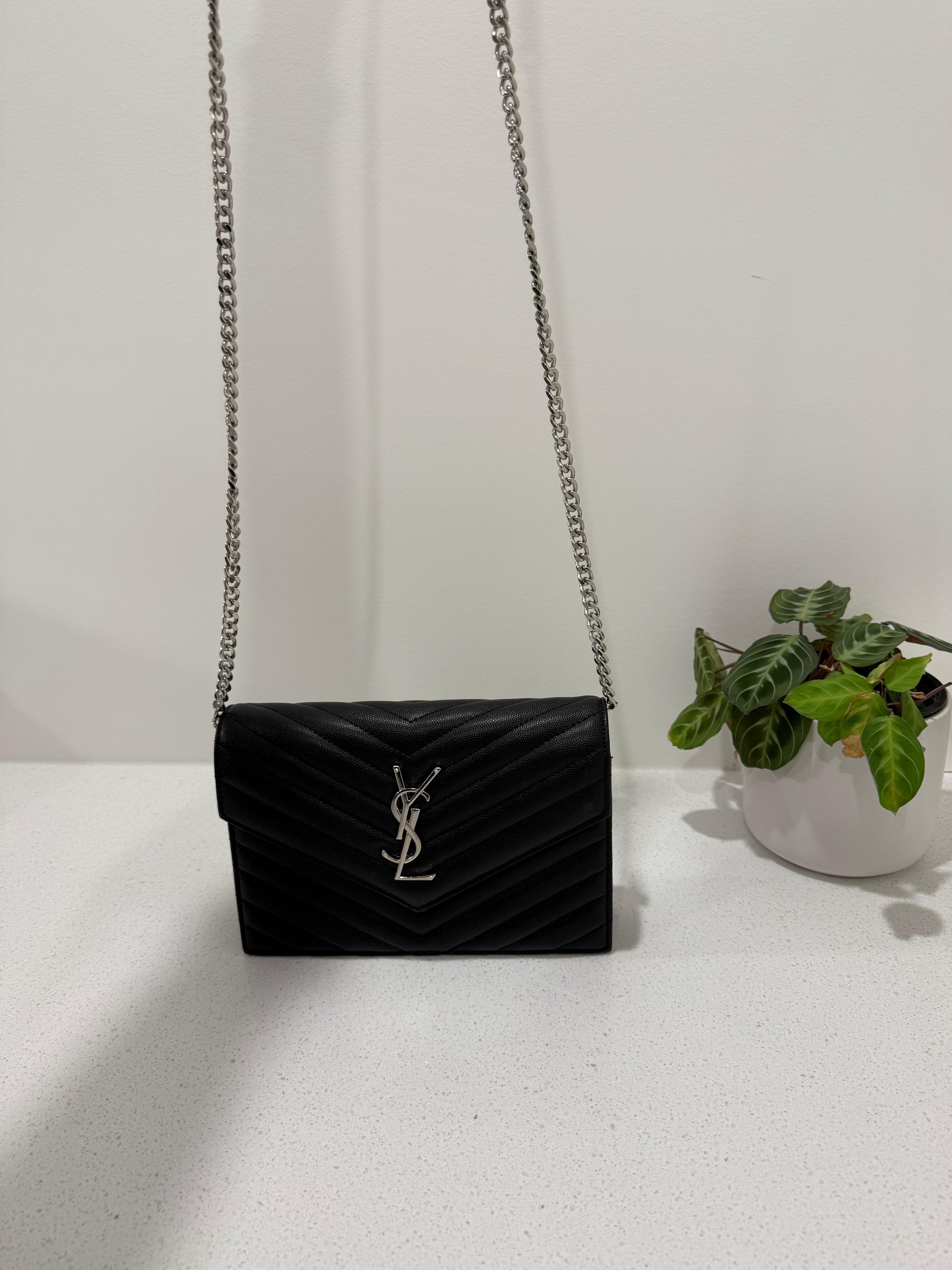 Ysl crossbody bag (silver detailing)