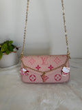 Pink lv crossbody bag