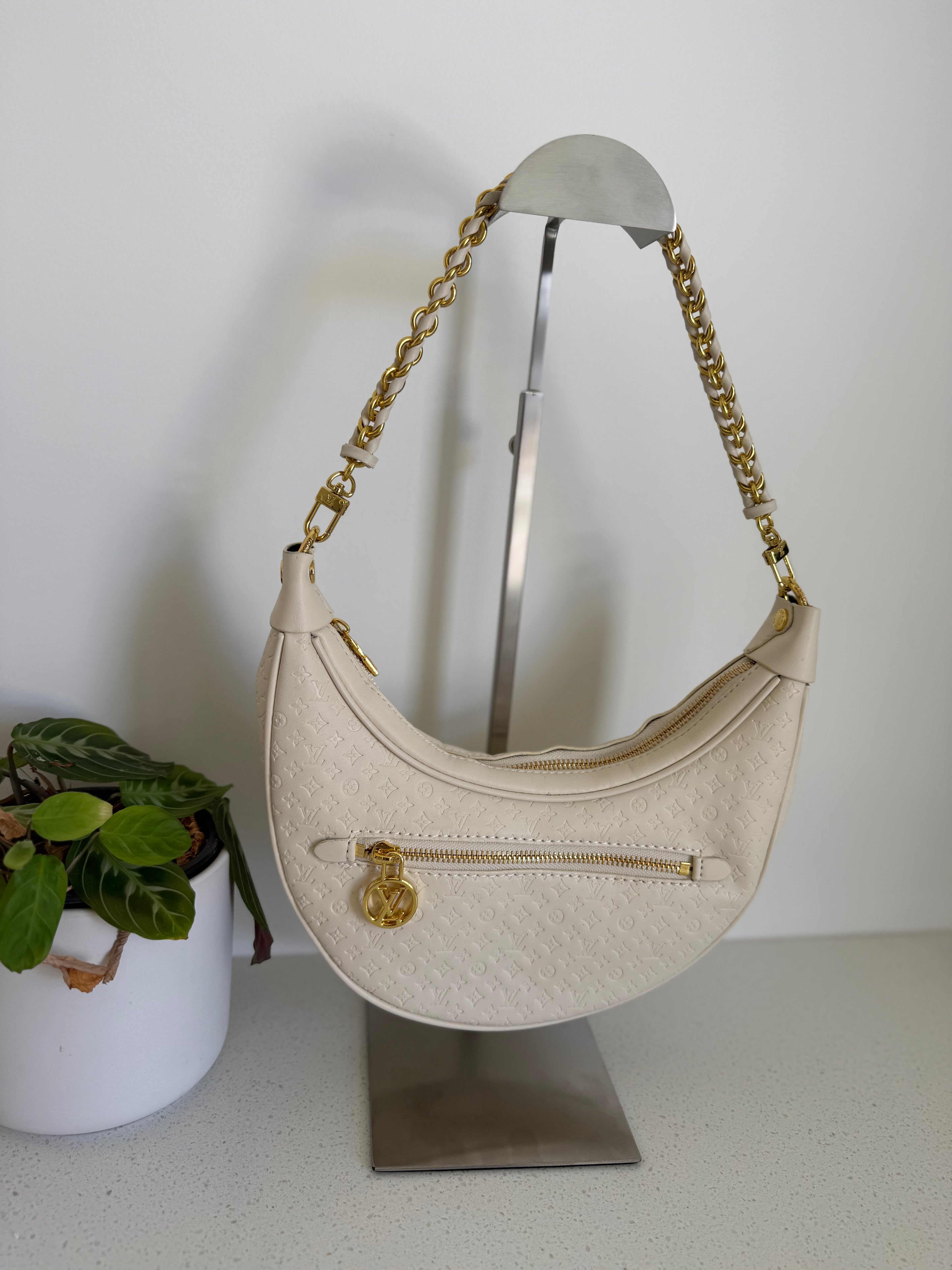 White lv bag