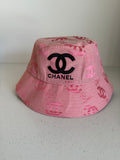 Pink bucket hat