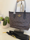 Brown & Black Coach Small Tote