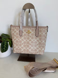 Tan Coach Tote Small Sized