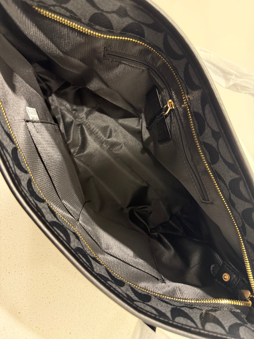 Black tote bag