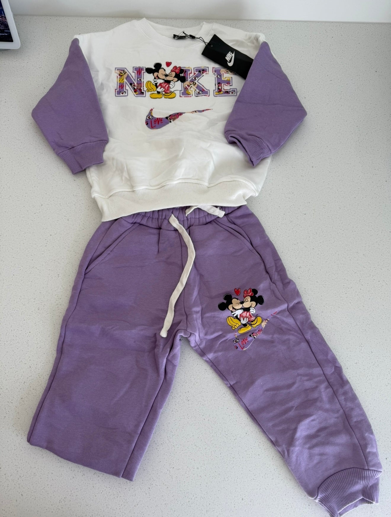 Kids Purple & White Tracksuit